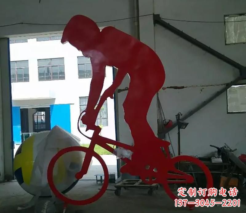 重庆不锈钢自行车雕塑激发自行车运动的热情