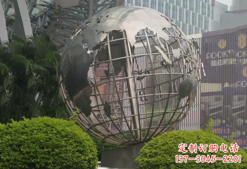 重庆不锈钢地球仪雕塑一个精美的艺术品