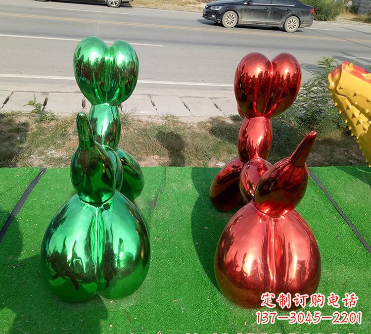重庆不锈钢气球狗雕塑
