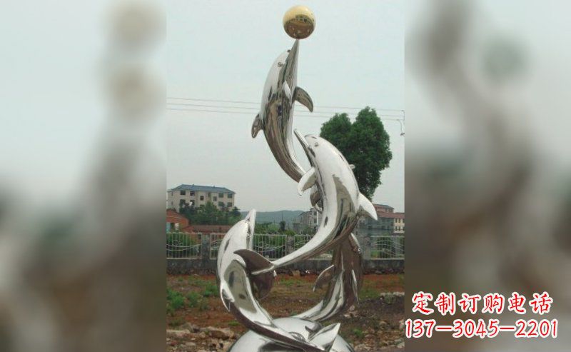 重庆不锈钢海豚雕塑的美丽