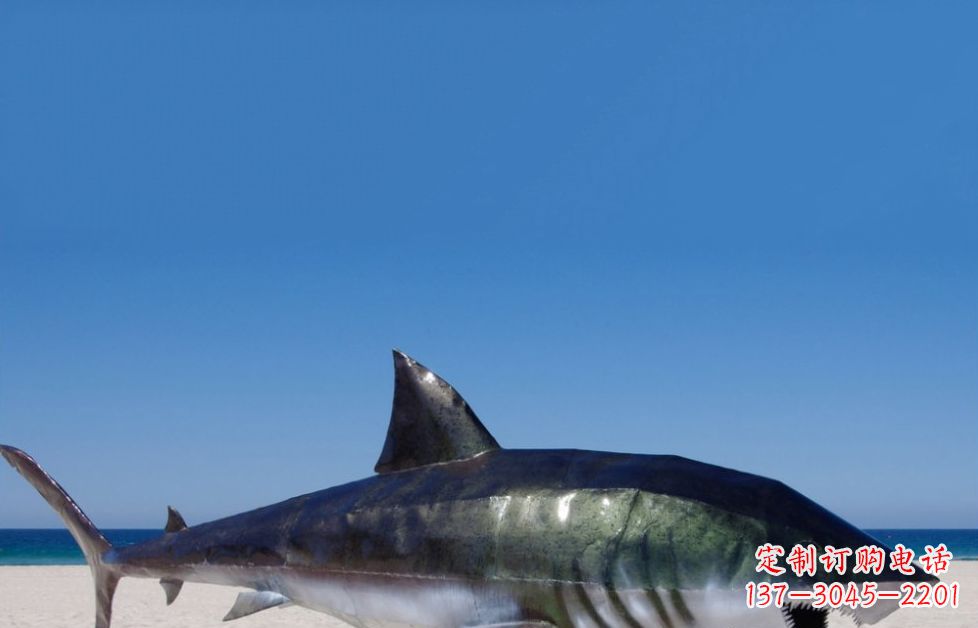 重庆海洋生物之美——不锈钢鲨鱼雕塑