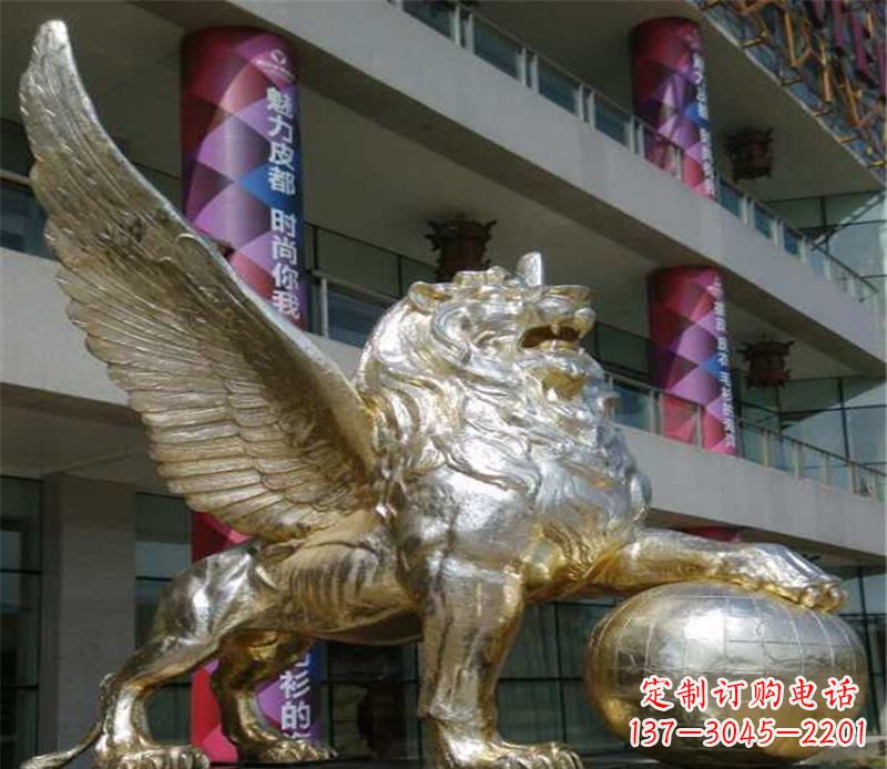 重庆不锈钢狮子雕塑象征力量与美