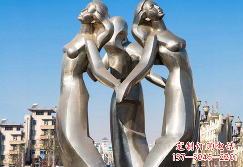 重庆不锈钢女孩雕塑
