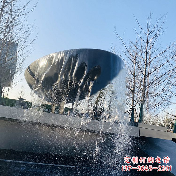 重庆不锈钢水钵瀑布喷泉雕塑艺术与美感的完美结合