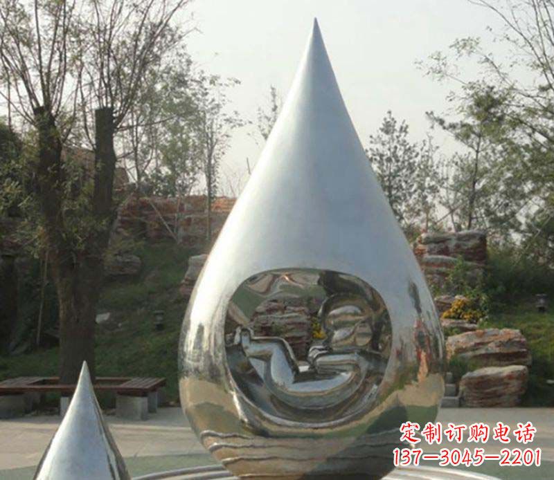 重庆不锈钢水滴雕塑精致简约的艺术之美