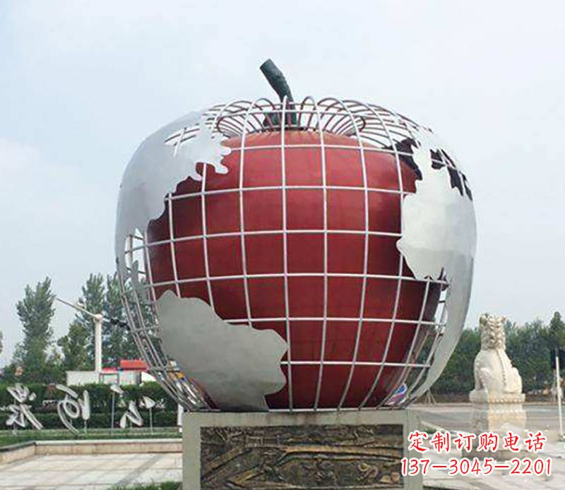 重庆不锈钢水果雕塑艺术品精美绝伦