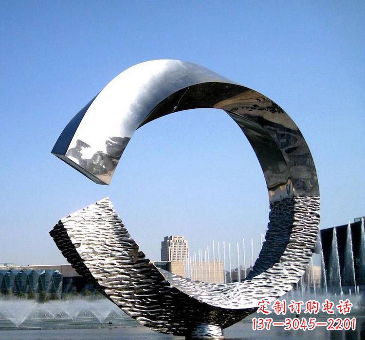 重庆不锈钢水景圆环雕塑艺术与美的结合