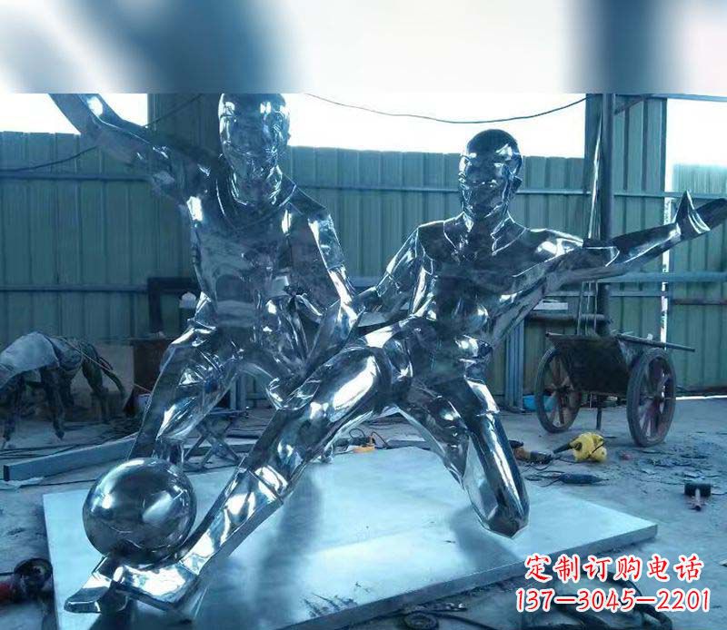 重庆不锈钢足球雕塑精美的足球景观