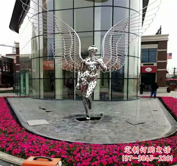 重庆不锈钢天使雕塑传递着爱的美丽