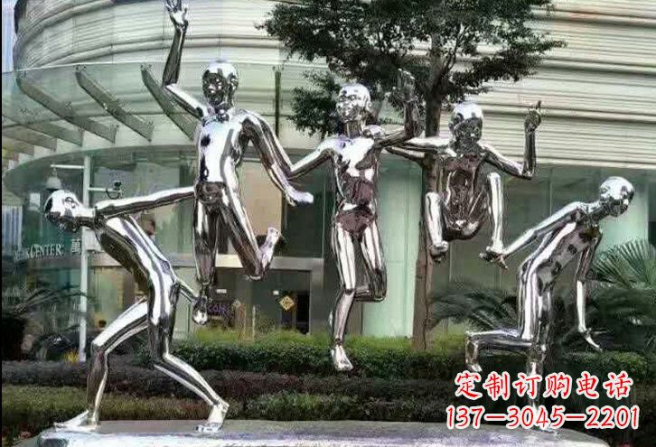 重庆勇敢跳跃的儿童雕塑