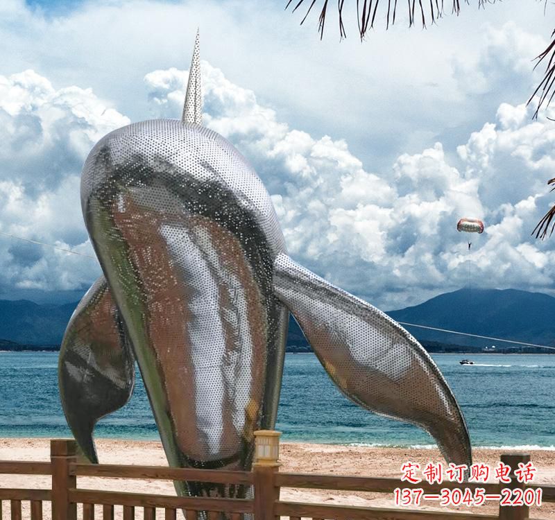 重庆不锈钢鲸鱼雕塑精美绝伦
