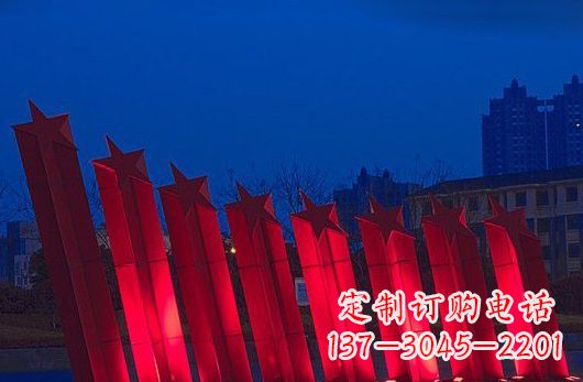 重庆不锈钢五角星雕塑铸就永恒之美