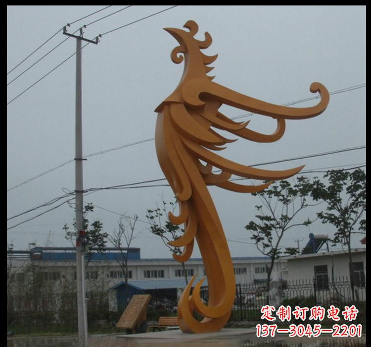 重庆不锈钢凤凰雕塑抽象艺术的精美杰作