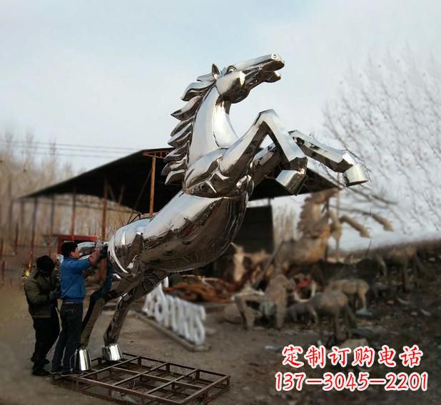 重庆不锈钢现代动物马雕塑