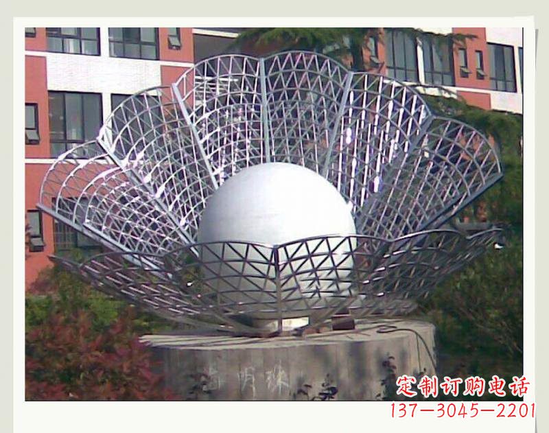 重庆海洋精灵不锈钢贝壳雕塑