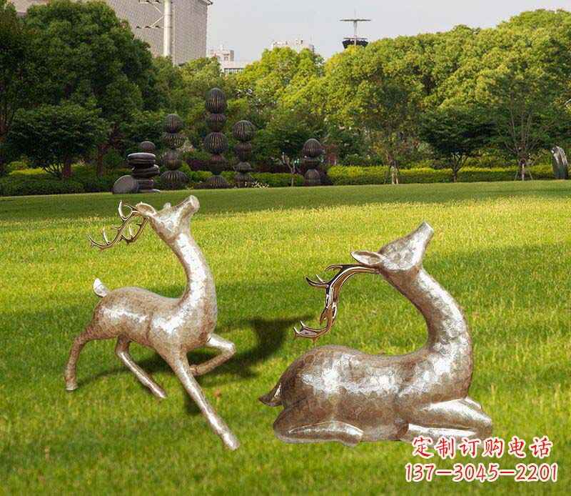 重庆不锈钢麋鹿雕塑彰显艺术精美