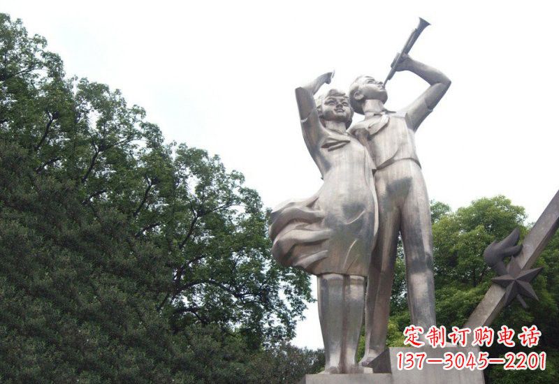 重庆不锈钢小学生雕塑缔造美丽校园新风貌