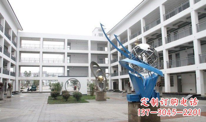 重庆不锈钢地球雕塑缔造美丽的校园