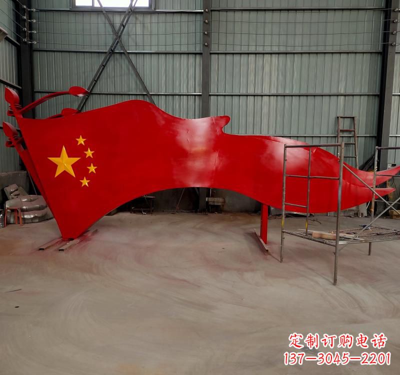 重庆不锈钢校园党旗雕塑传承红色基因