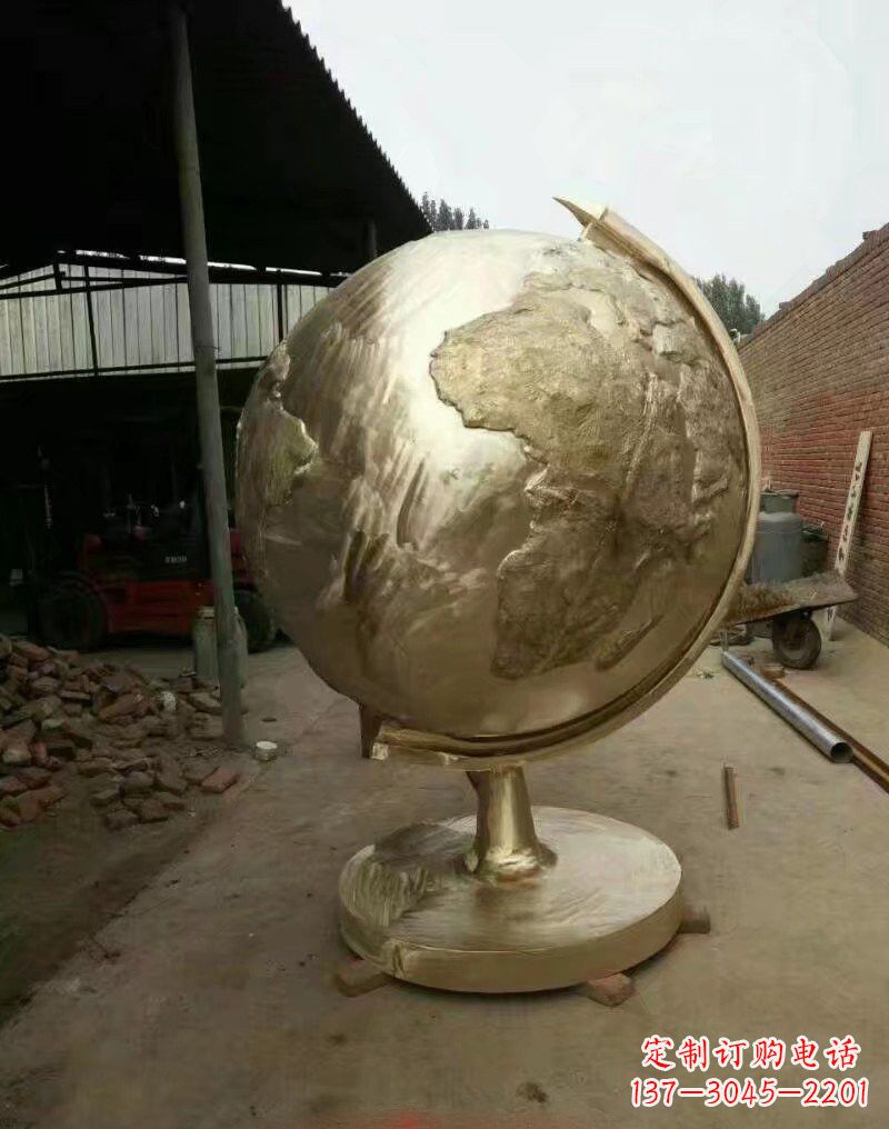 重庆不锈钢地球仪雕塑象征地球家园
