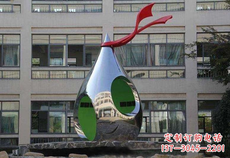 重庆不锈钢校园水滴雕塑