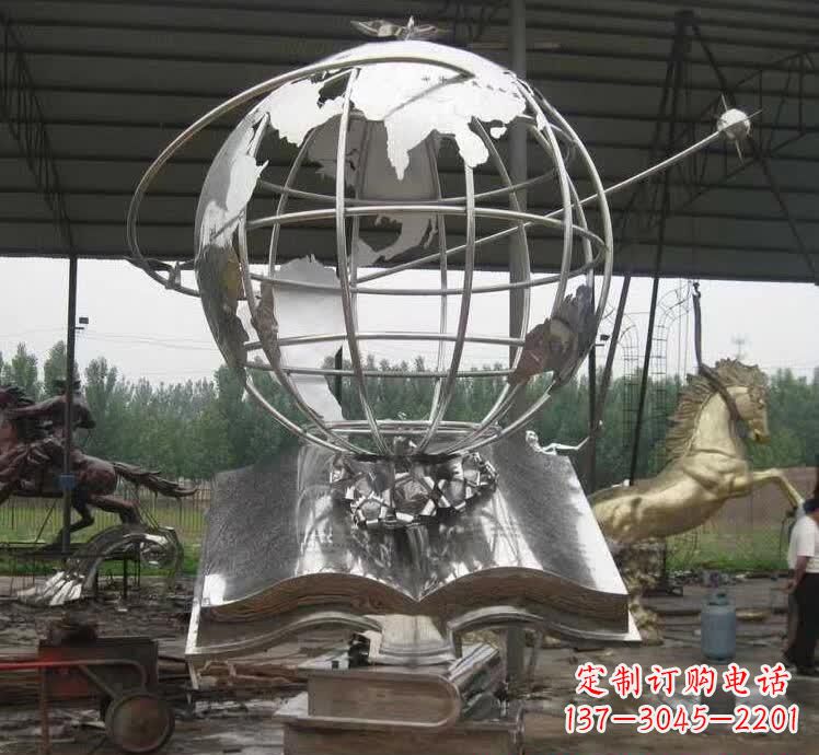 重庆不锈钢地球仪雕塑精美的自然之美