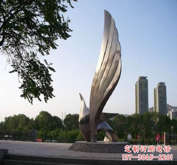 重庆精美的不锈钢翅膀雕塑