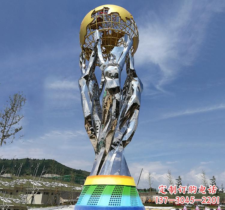 重庆不锈钢艺术地球仪雕塑精美的艺术装置