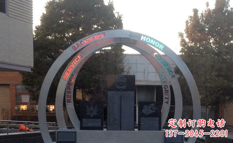 重庆不锈钢艺术门圆环雕塑——精美绝伦