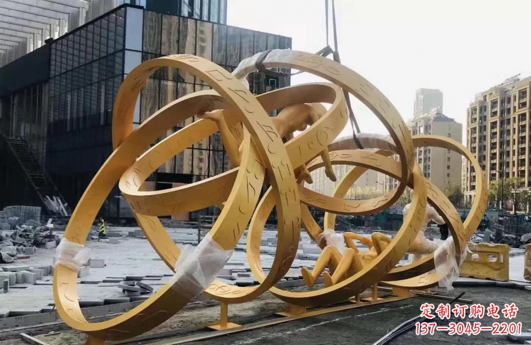 重庆不锈钢音符运动人物雕塑艺术融合音乐