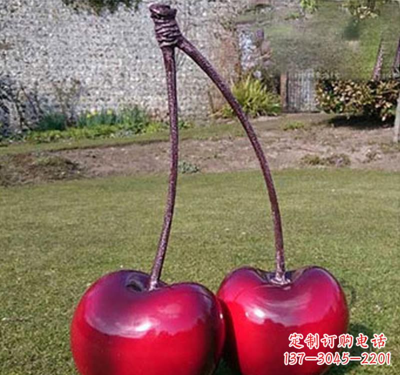 重庆不锈钢樱桃雕塑传承美好记忆
