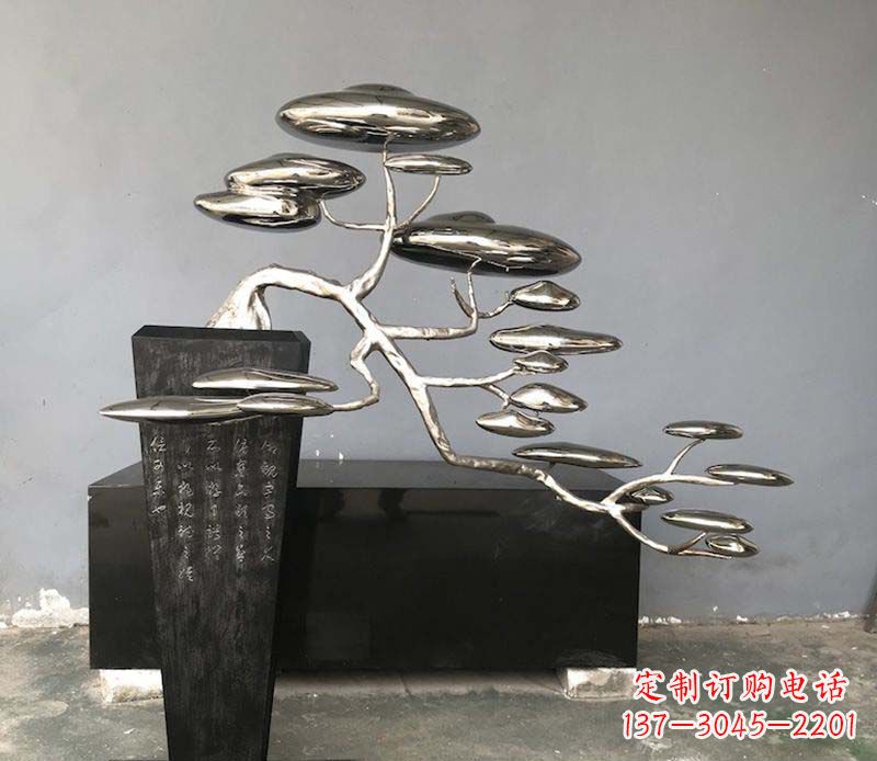重庆不锈钢迎客松雕塑雕塑带来的美丽