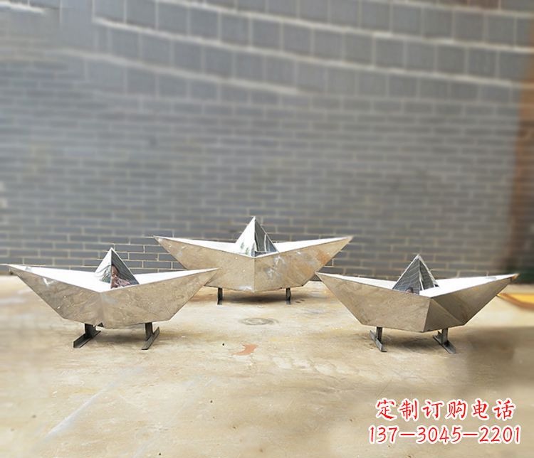 重庆不锈钢元宝雕塑精致的艺术品