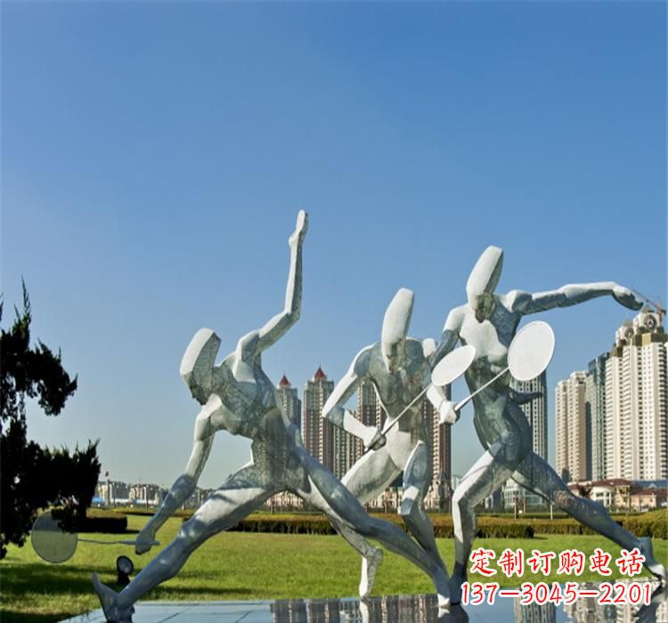 重庆不锈钢羽毛球雕塑——拓展你的园林视野