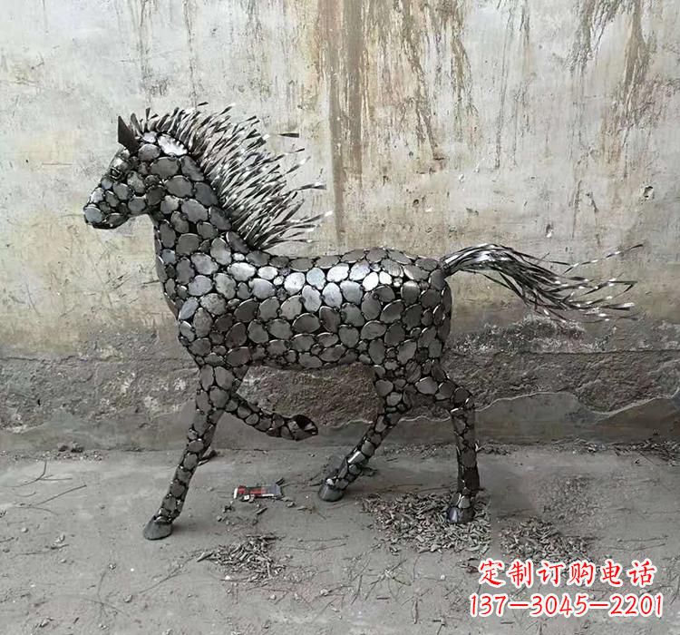 重庆不锈钢园林动物马雕塑