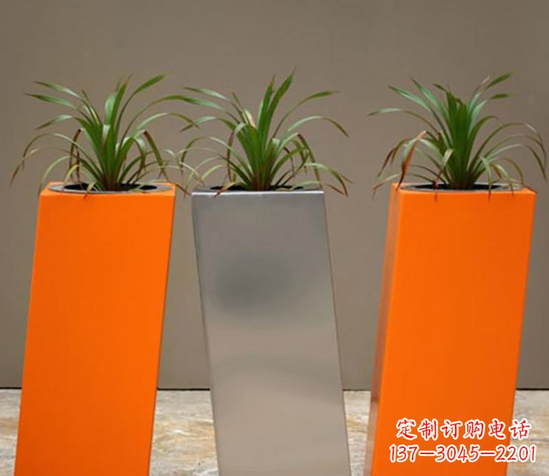 重庆不锈钢花盆雕塑一种全新的视觉体验
