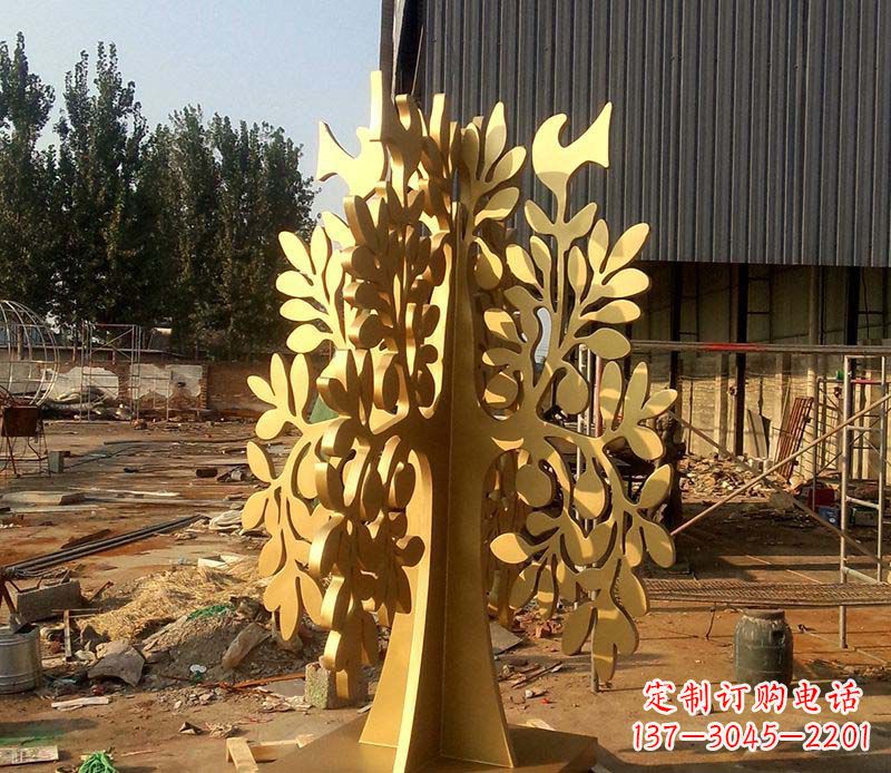 重庆不锈钢树叶雕塑艺术的精美表现