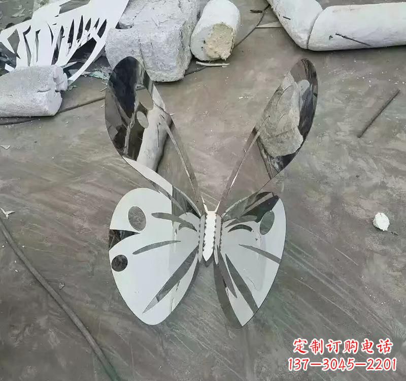 重庆不锈钢园林蝴蝶雕塑精美的艺术之作