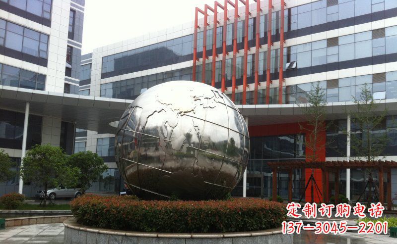 重庆不锈钢圆球地球雕塑描绘地球的美丽