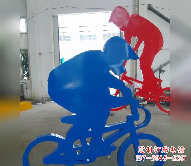 重庆不锈钢运动骑·精美自行车雕塑