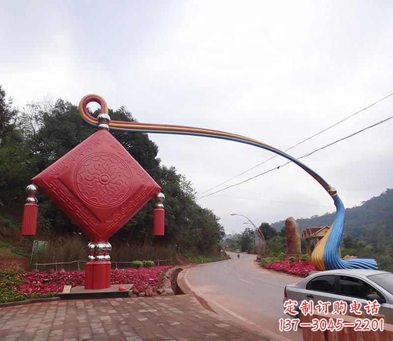 重庆不锈钢拱门雕塑精致的现代艺术