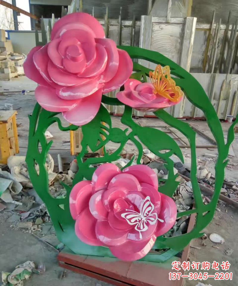 重庆不锈钢紫荆花雕塑1