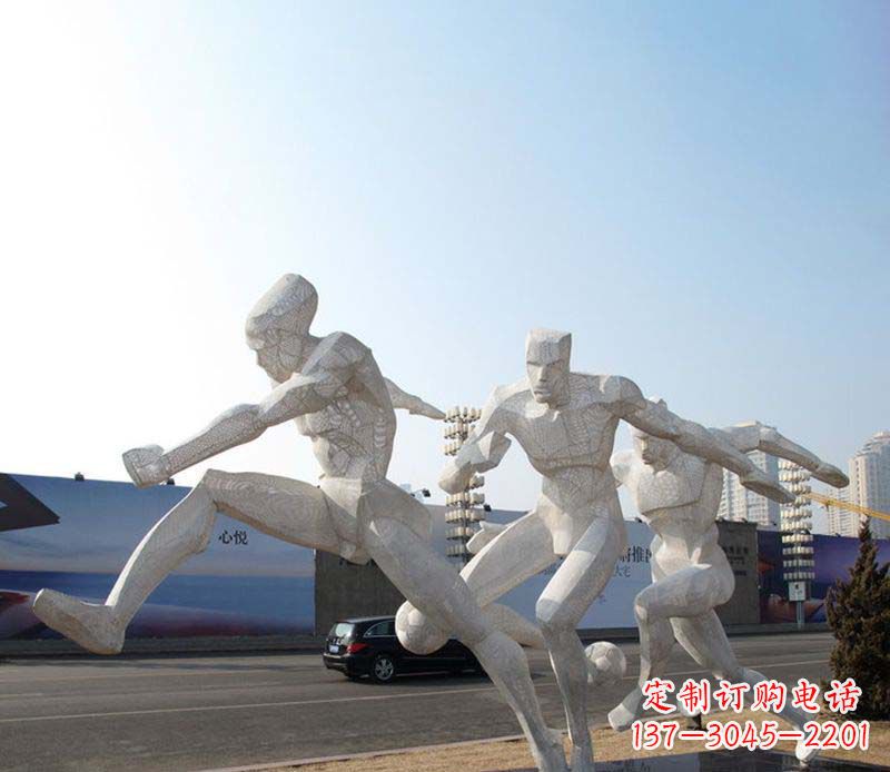 重庆足球之美不锈钢足球雕塑