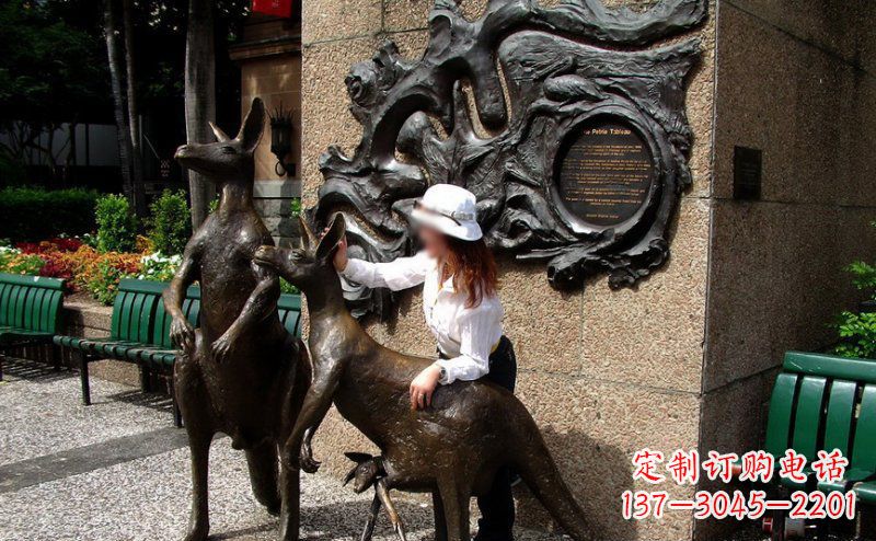 重庆袋鼠雕塑——装点步行街的美丽风景