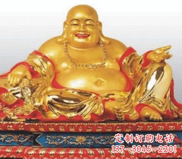 重庆彩绘弥勒佛铜雕