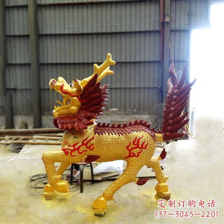 重庆精美麒麟铜雕塑