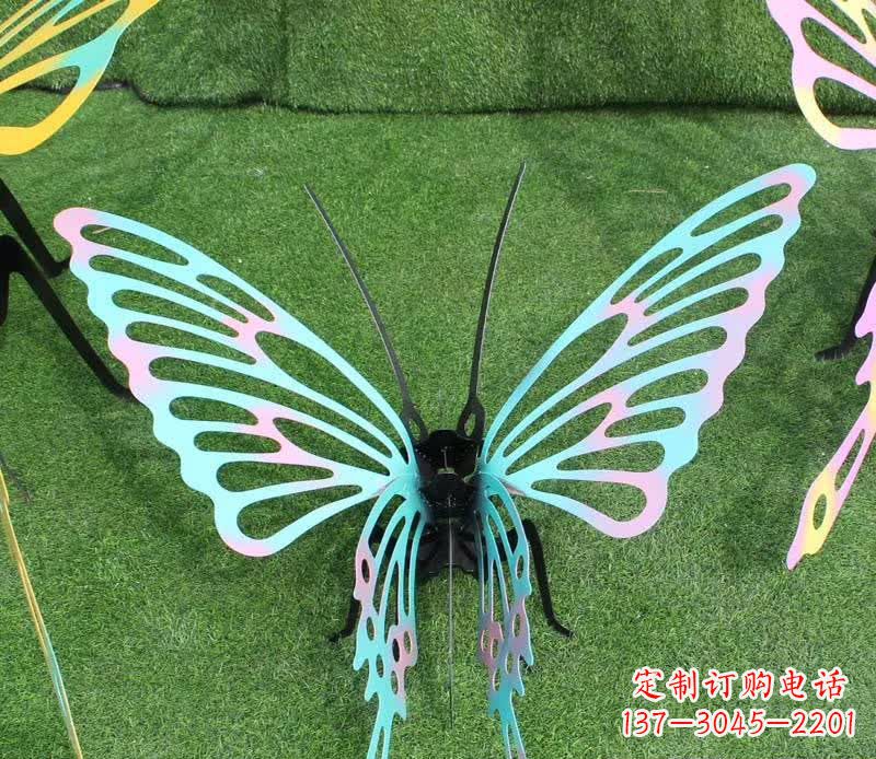 重庆彩色不锈钢镂空蝴蝶雕塑
