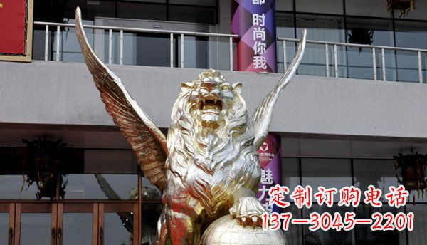 重庆铜雕狮子西洋狮子的精美雕塑
