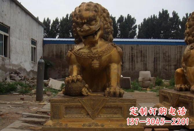 重庆静谧的狮子雕塑精美的工艺与精神传承