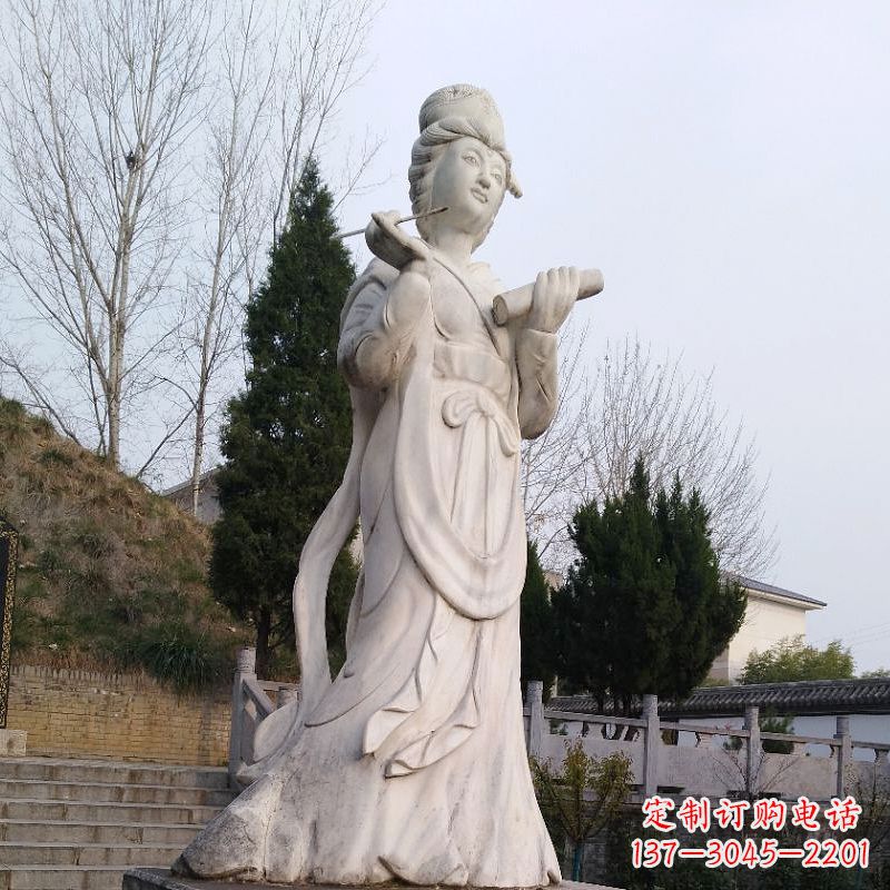重庆蔡文姬石雕塑像-景区园林古代著名人物才女文学家雕塑